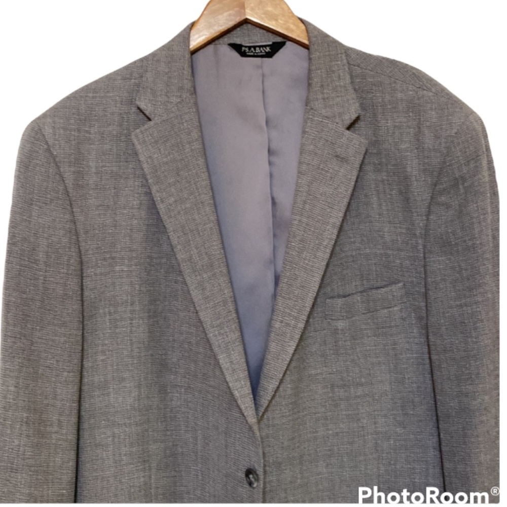JoS. A. Bank gray sport jacket blazer 100% light wool size 48R